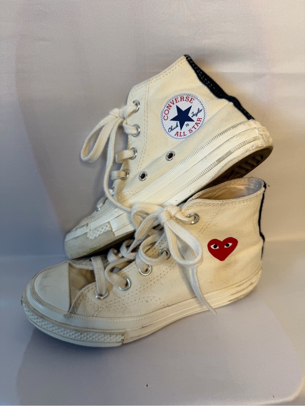 Cream Comme des Garçons PLAY x Converse Chuck kids size 13